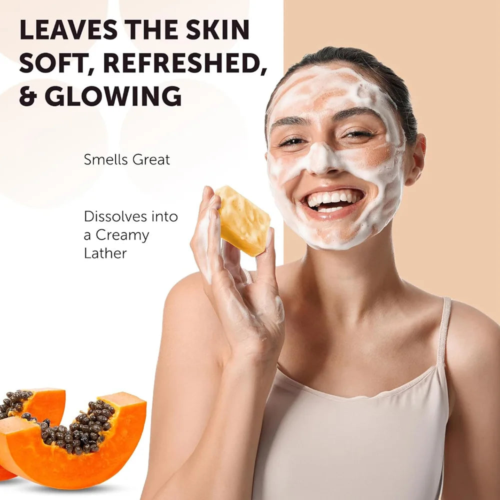 Kojic Acid Papaya Soap – 100g | Whitening, Moisturizing & Deep Cleansing Handmade Soap for Face & Body
