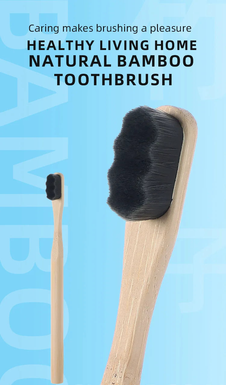 1 or 4pcs Bamboo Toothbrushes – Extra Soft & Eco-Friendly
