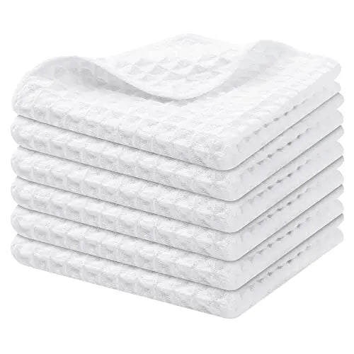 Premium Microfiber Kitchen Towels – Ultra Absorbent Waffle Weave Dish Cloths (4-Pack)