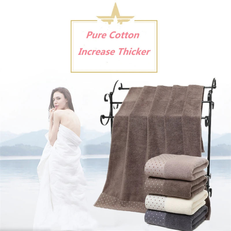 Ultra-Soft Pure Cotton Bath Towel – Large, Quick-Dry & Super Absorbent (35x75cm)