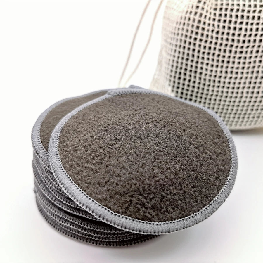 Reusable Bamboo Makeup Remover Pads – Eco-Friendly, Washable & Soft (12pcs + Bag)