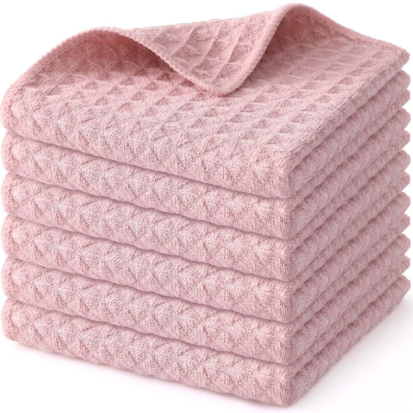 Premium Microfiber Kitchen Towels – Ultra Absorbent Waffle Weave Dish Cloths (4-Pack)