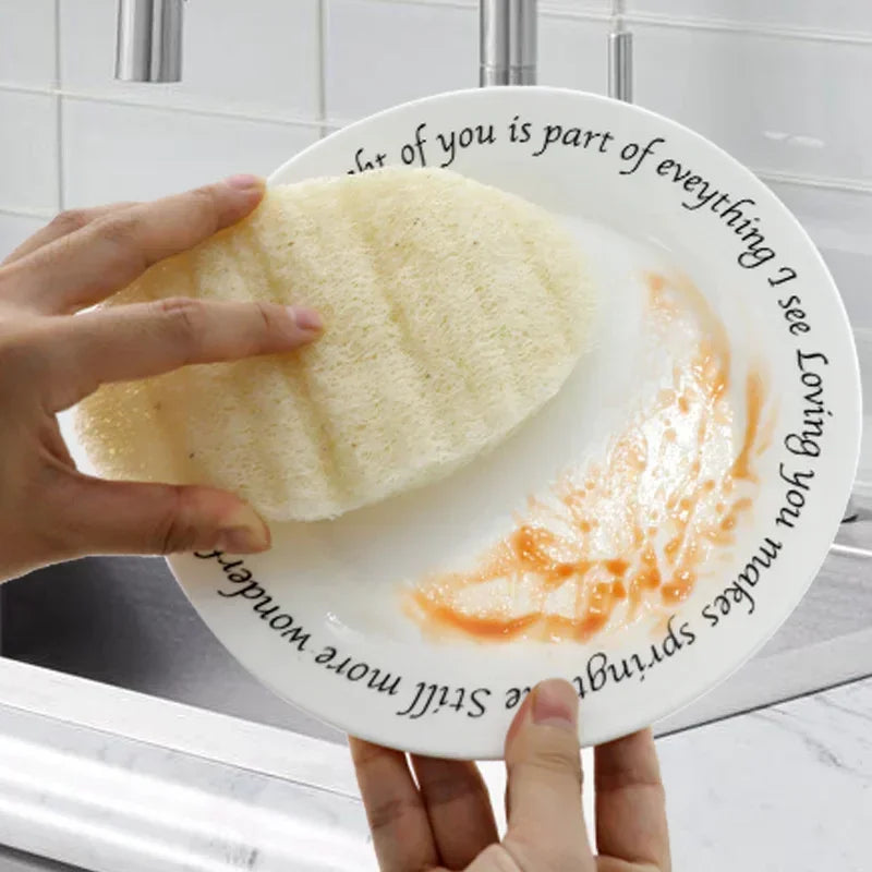 Natural Loofah Sponge – Eco-Friendly Dish Washing & Cleaning Pad (3–10pcs)