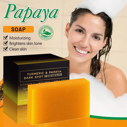 Kojic Acid Papaya Soap – 100g | Whitening, Moisturizing & Deep Cleansing Handmade Soap for Face & Body