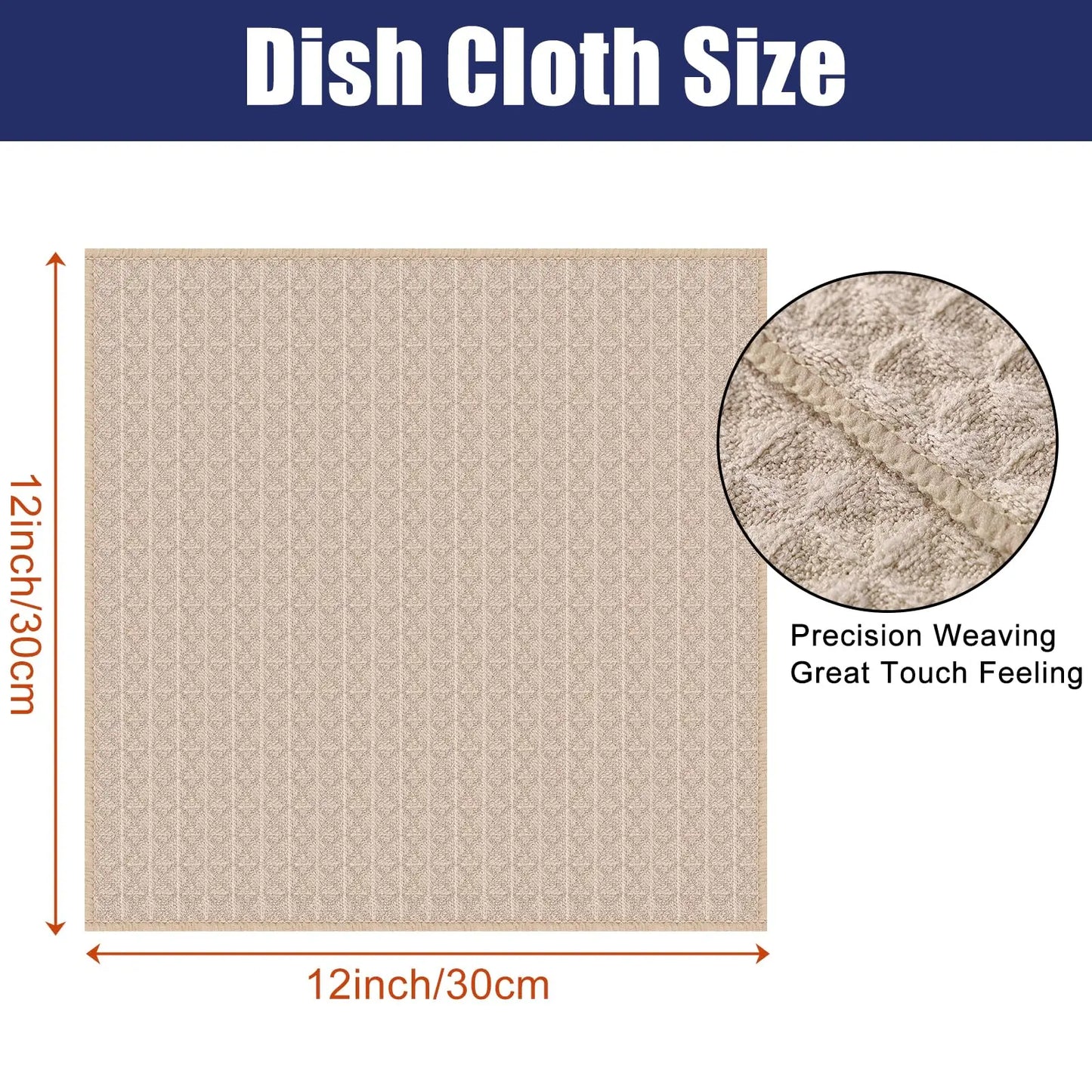 Premium Microfiber Kitchen Towels – Ultra Absorbent Waffle Weave Dish Cloths (4-Pack)