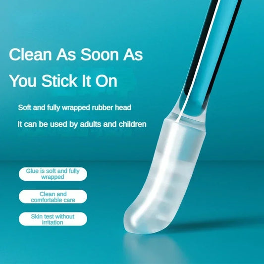 Sticky Ear Cleaner Tool – Reusable & Disposable Silicone Swabs for Safe Ear Wax Removal (1 Set)