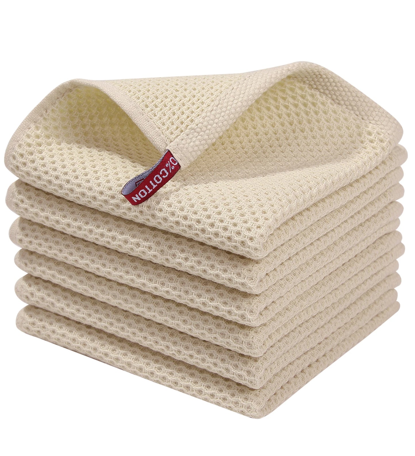 Premium Microfiber Kitchen Towels – Ultra Absorbent Waffle Weave Dish Cloths (4-Pack)