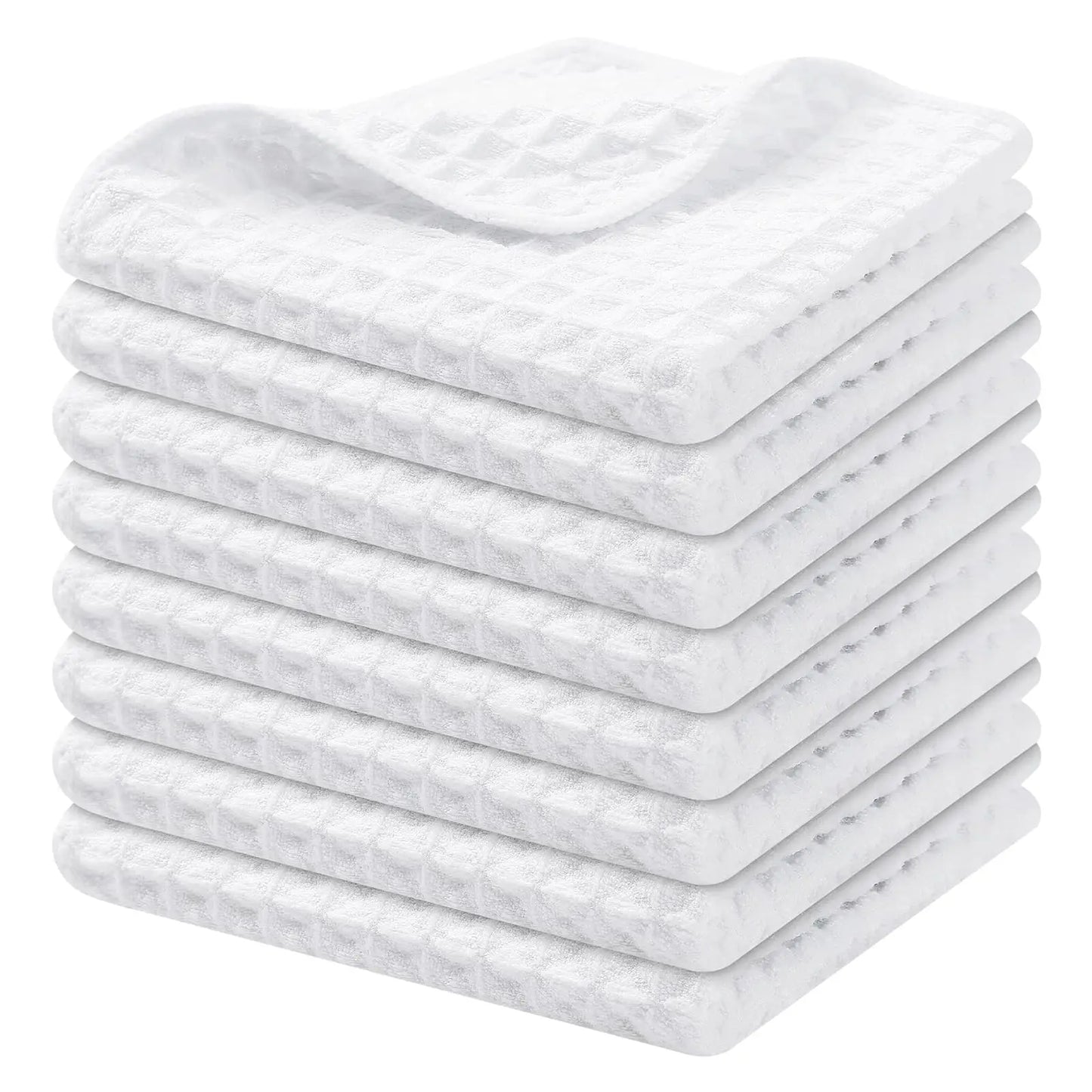 Premium Microfiber Kitchen Towels – Ultra Absorbent Waffle Weave Dish Cloths (4-Pack)