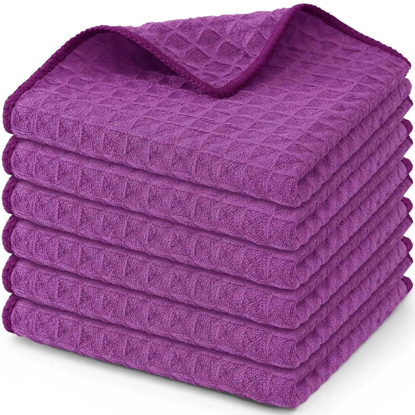 Premium Microfiber Kitchen Towels – Ultra Absorbent Waffle Weave Dish Cloths (4-Pack)