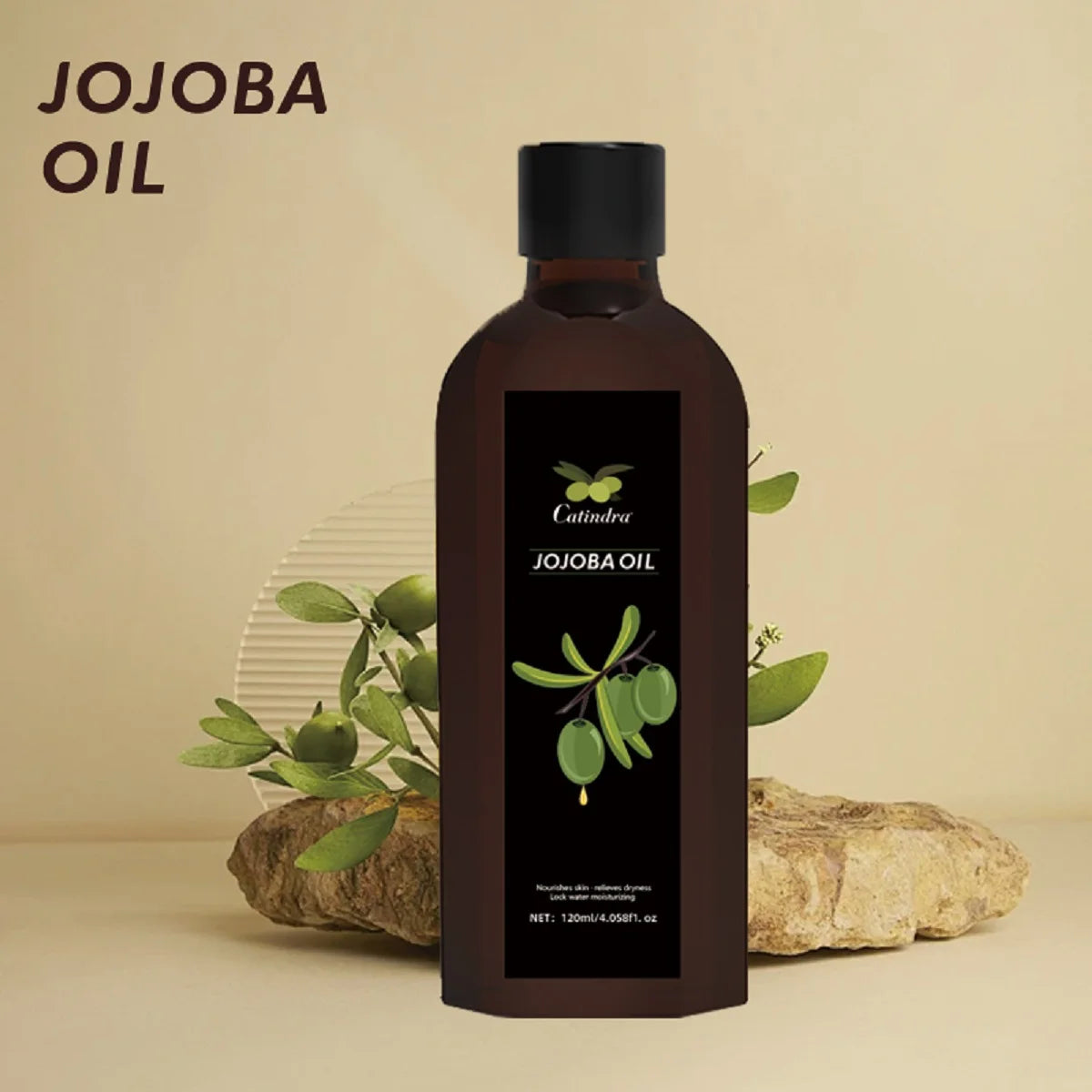 Jojoba Oil 120ml – Natural Moisturizing Body & Face Oil | Skin Firming, Massage, SPA Care