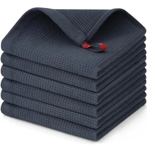 Premium Microfiber Kitchen Towels – Ultra Absorbent Waffle Weave Dish Cloths (4-Pack)