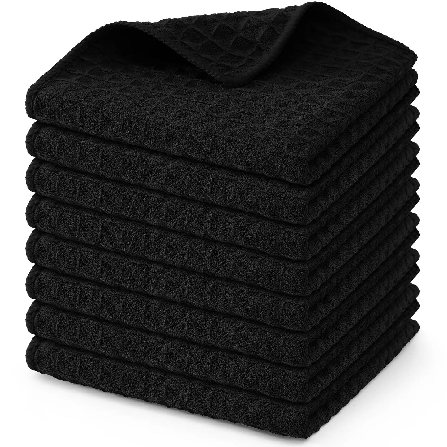 Premium Microfiber Kitchen Towels – Ultra Absorbent Waffle Weave Dish Cloths (4-Pack)