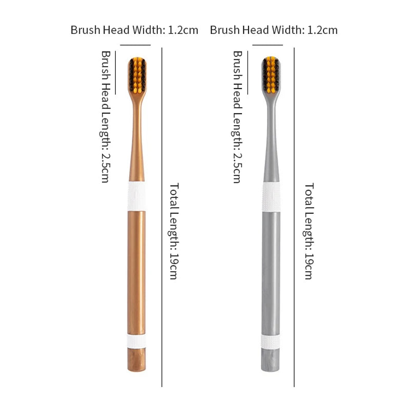 2pcs Bamboo Charcoal Toothbrush Set – Ultra-Soft Bristles for Couples