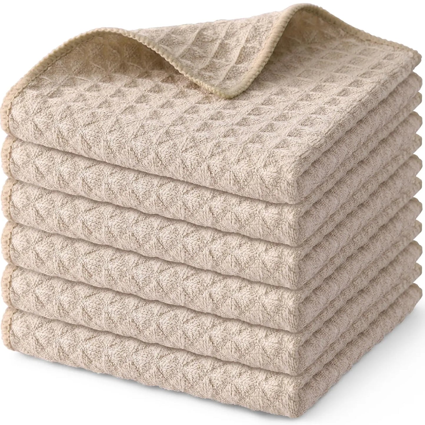 Premium Microfiber Kitchen Towels – Ultra Absorbent Waffle Weave Dish Cloths (4-Pack)