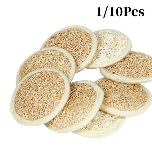 Eco-Friendly Loofah Facial Scrub Pads – Natural Exfoliating Cleanser (1/10pcs)