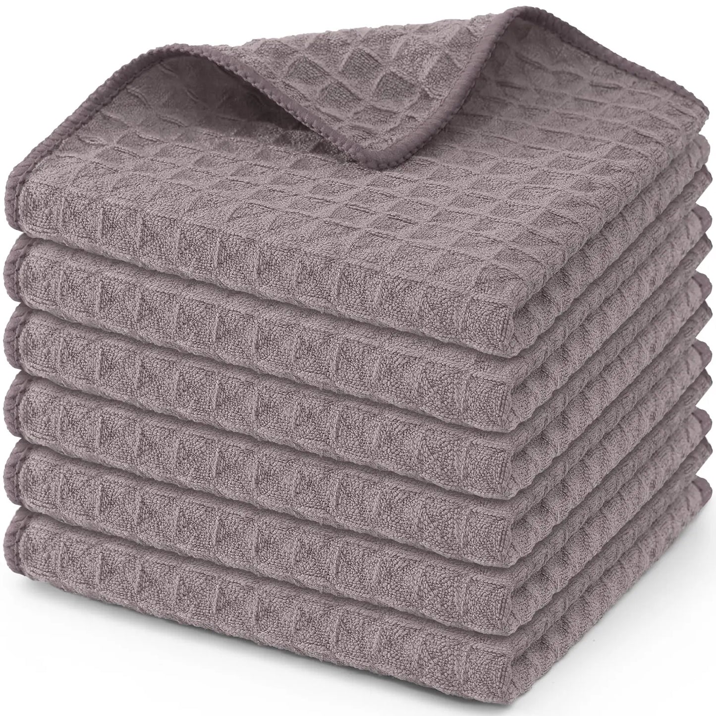 Premium Microfiber Kitchen Towels – Ultra Absorbent Waffle Weave Dish Cloths (4-Pack)